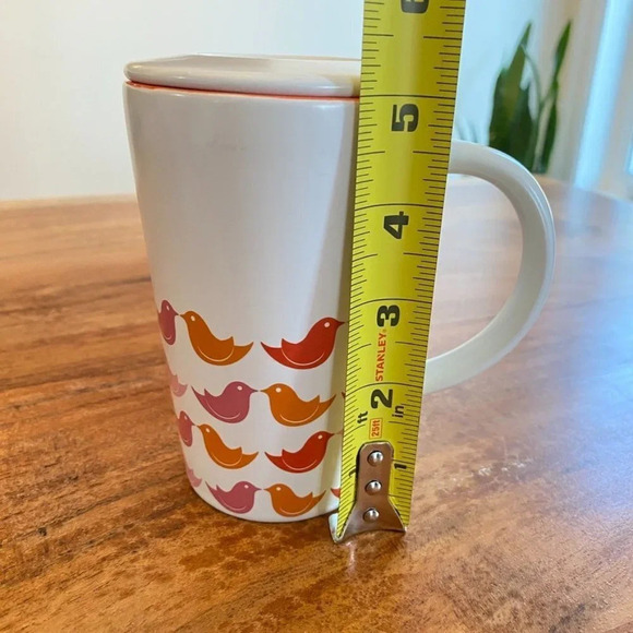 Davids Tea Mug Lovebirds 12 Oz. With Lid The Perfect Tea Mug - Picture 3 of 10